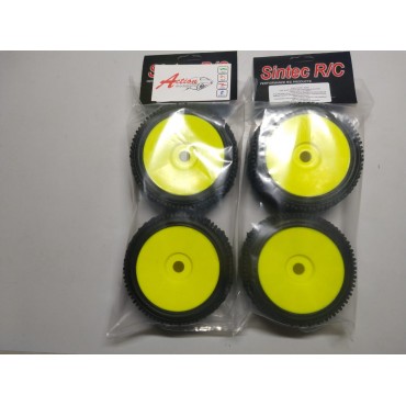 JOGO DE RODAS E PNEUS EXTREME SINTEC OFF ROAD TAMPADA 17mm PARA BUGGY 1/8 MP9 MP9e NEO ETC SIN S059